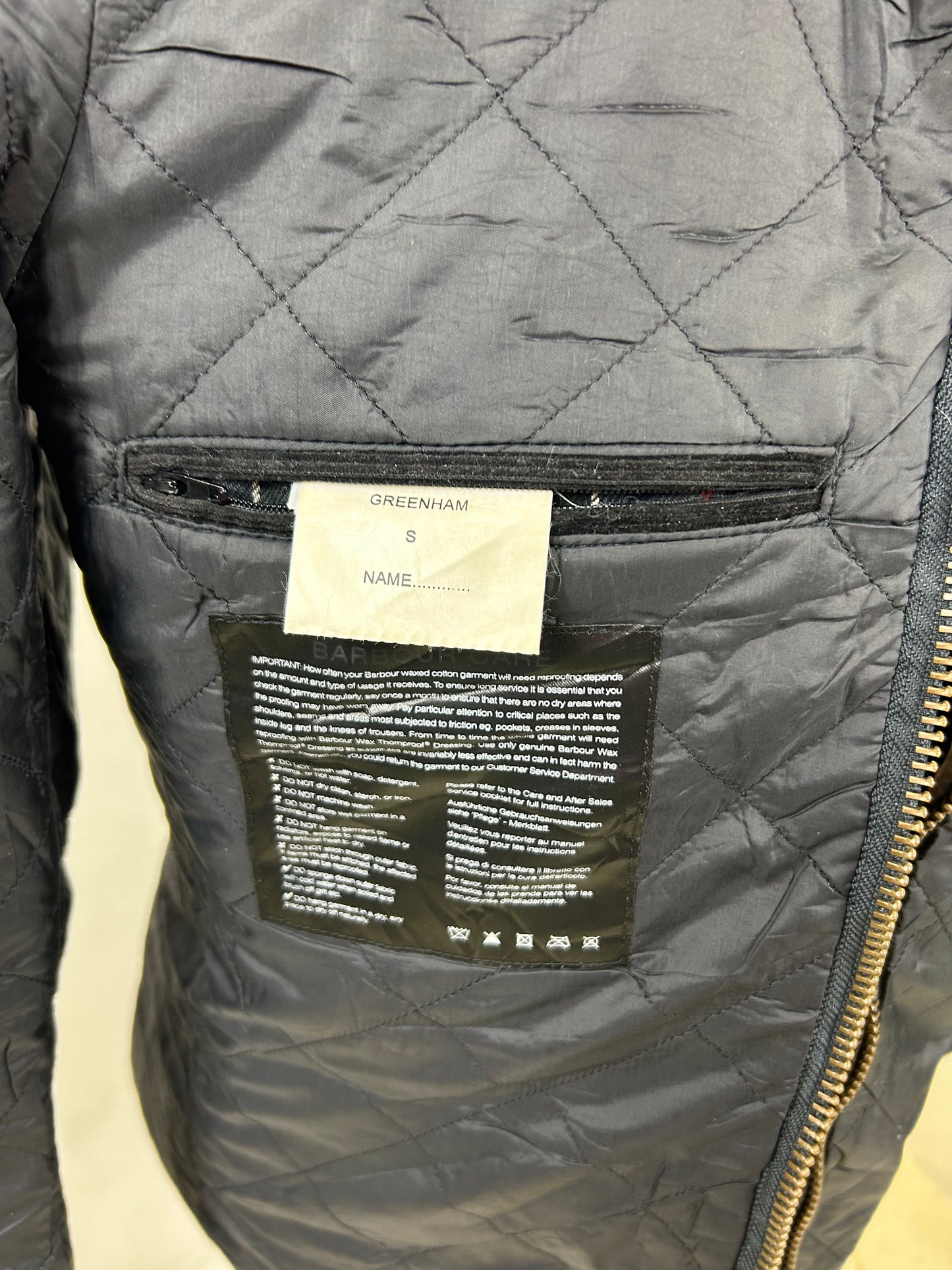 Giacca Barbour International da uomo corta grigia Small -Man Short Greenham Wax Jacket S
