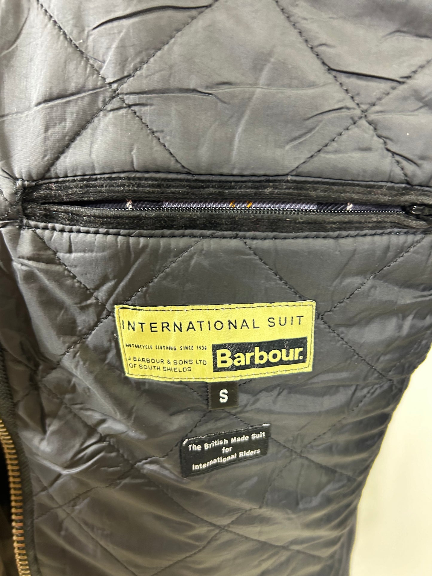 Giacca Barbour International da uomo corta grigia Small -Man Short Greenham Wax Jacket S