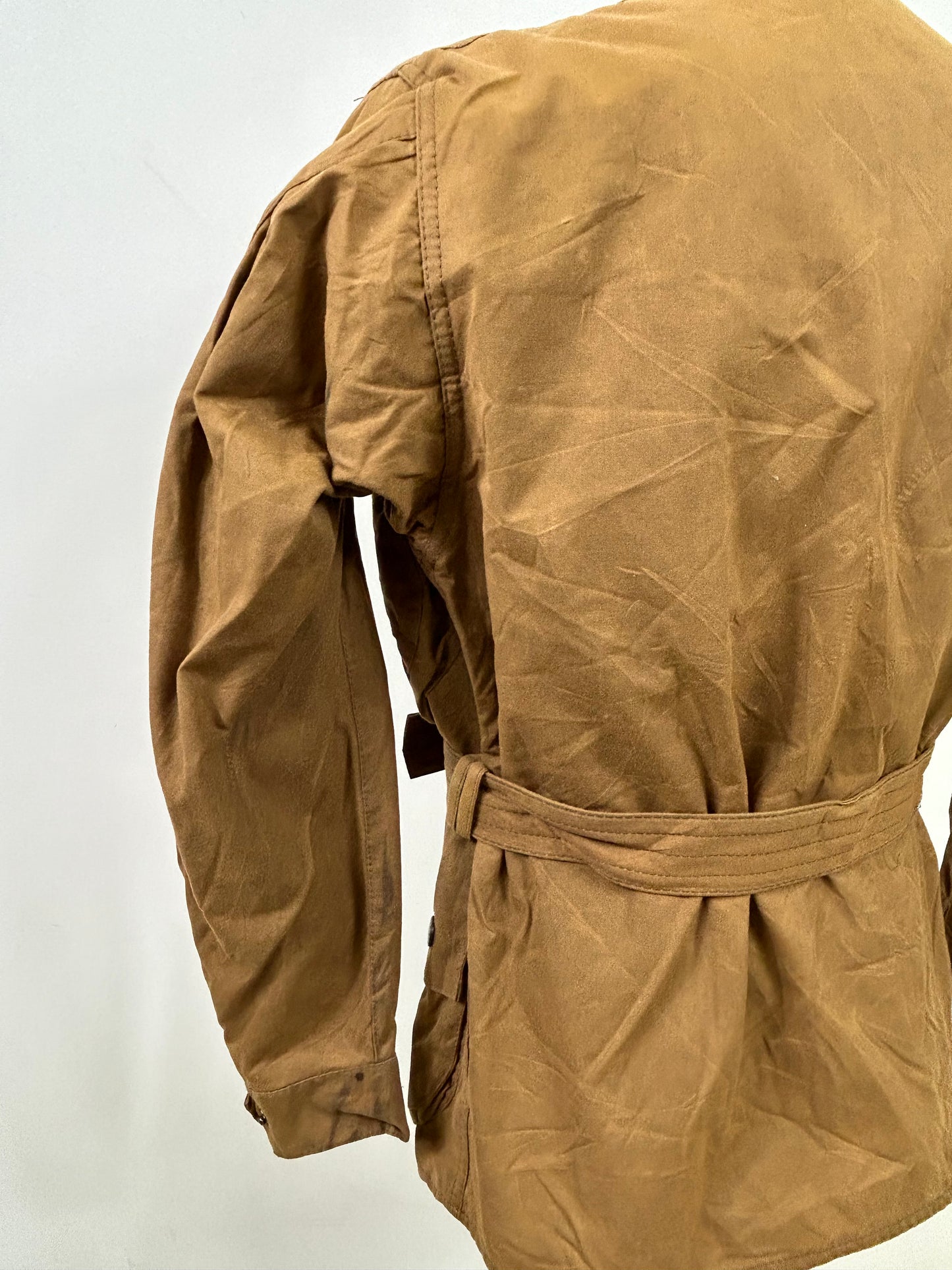 GIacca Barbour International da uomo marrone chiaro c38/97cm-Man Motorcycle brown jacket size S/Ml