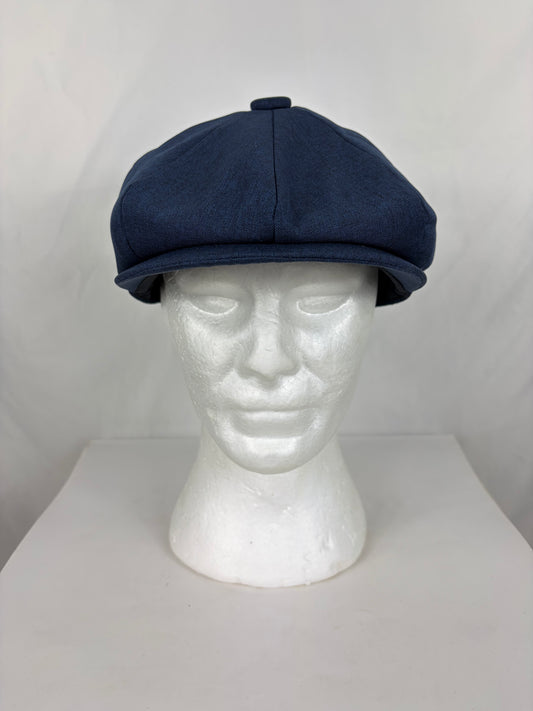 Coppola a otto spicchi blu in cotone taglia unica -Eight panel cap in cotton dark blue one size - Shop In London
