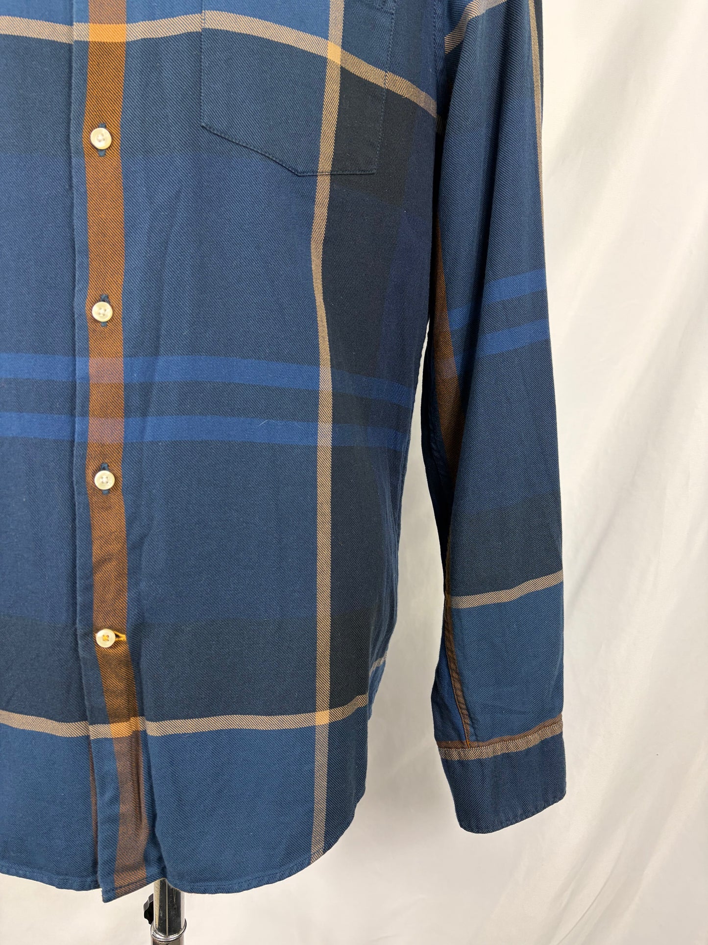 Camicia Barbour da uomo blu in tartan in cotone taglia Medium - Shop In London
