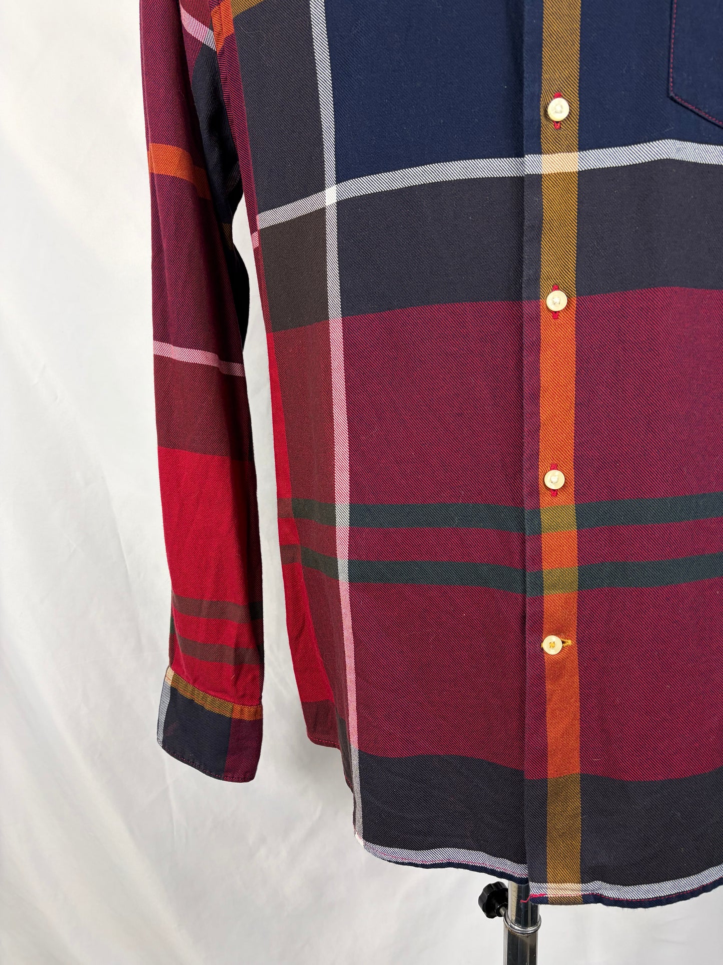 Camicia Barbour da uomo rosso in tartan in cotone taglia Medium - Shop In London