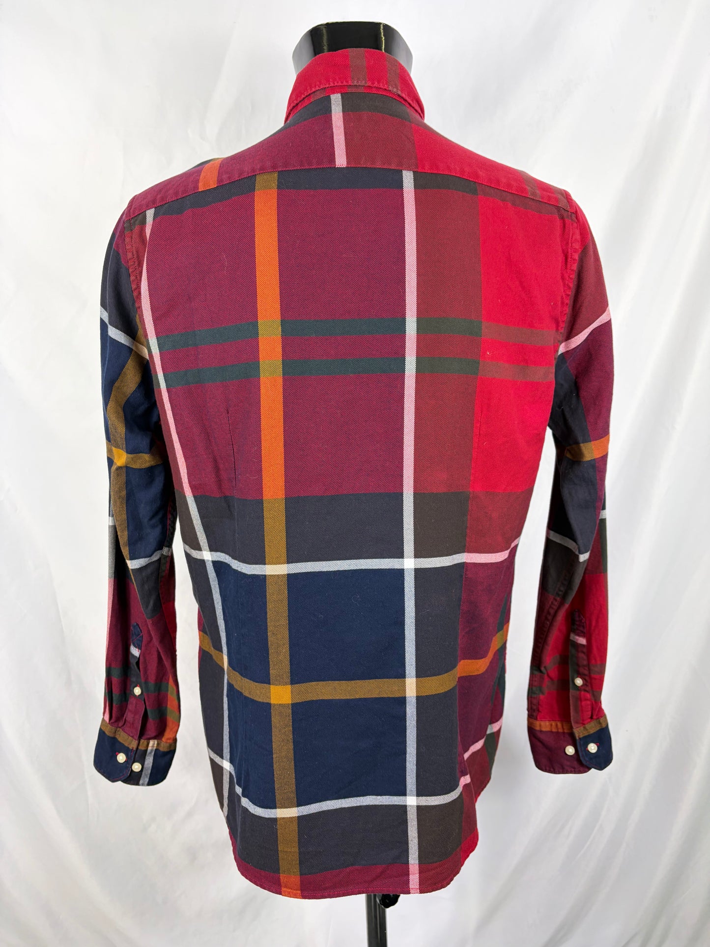 Camicia Barbour da uomo rosso in tartan in cotone taglia Medium - Shop In London