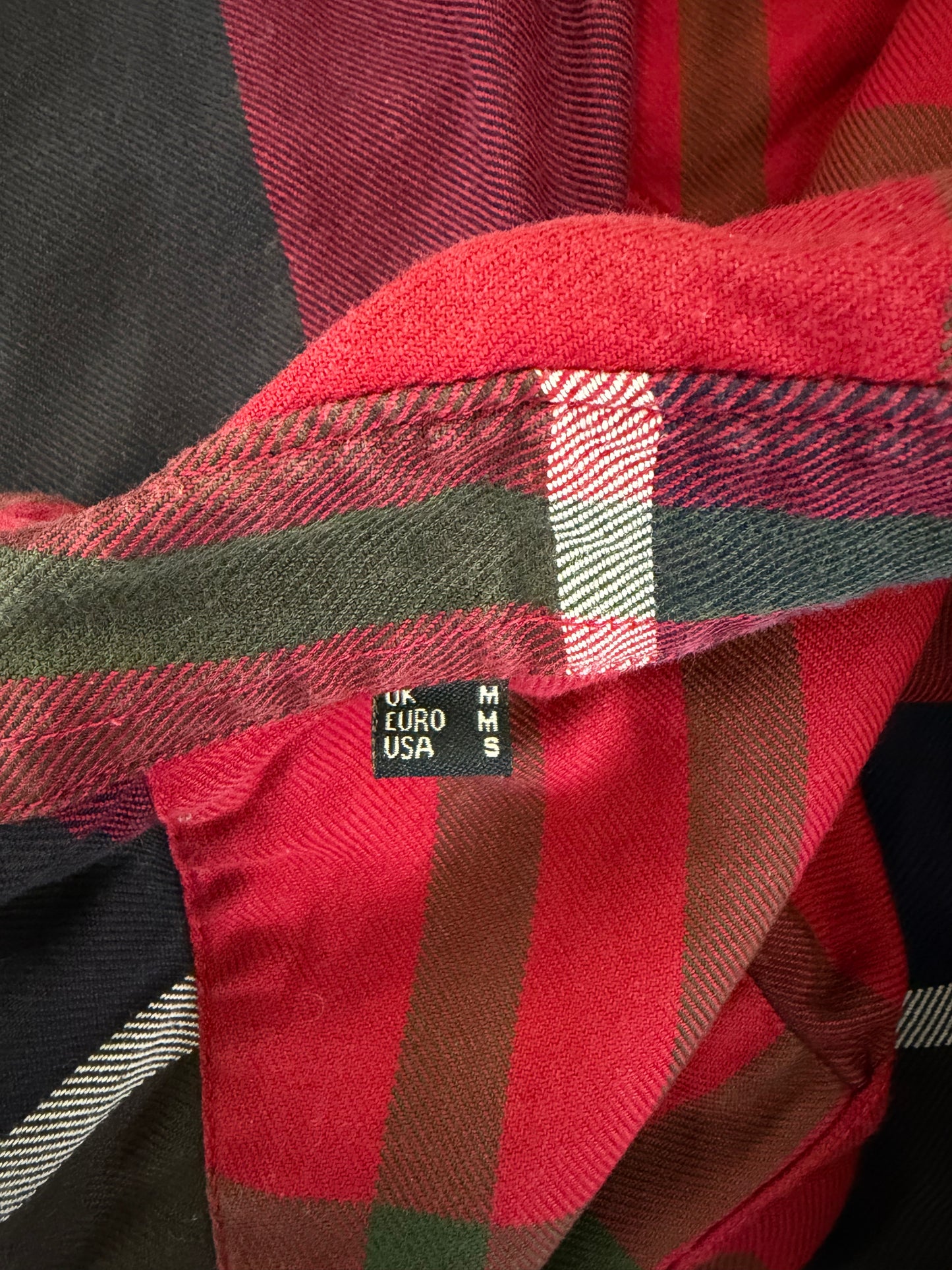 Camicia Barbour da uomo rosso in tartan in cotone taglia Medium - Shop In London