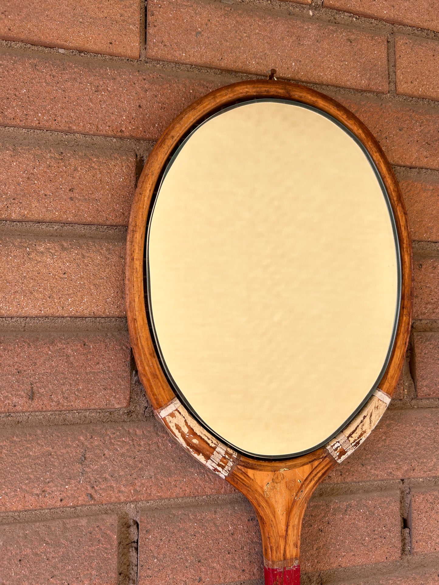 Racchetta da Tennis Vintage in Legno con Specchio- Vintage Mirror wood Racket