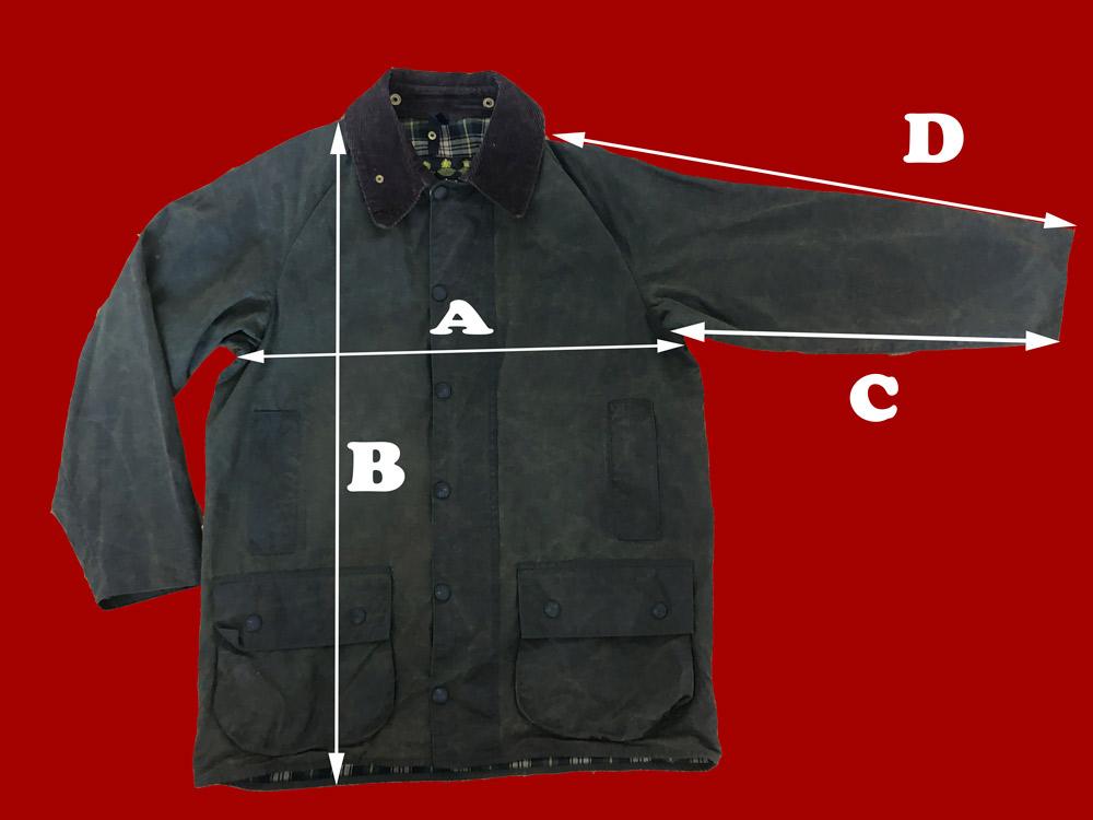 Barbour Giacca Bedale Uomo Blu Vintage C50/127 CM XXL Navy Waxed Bedale Vintage Jacket