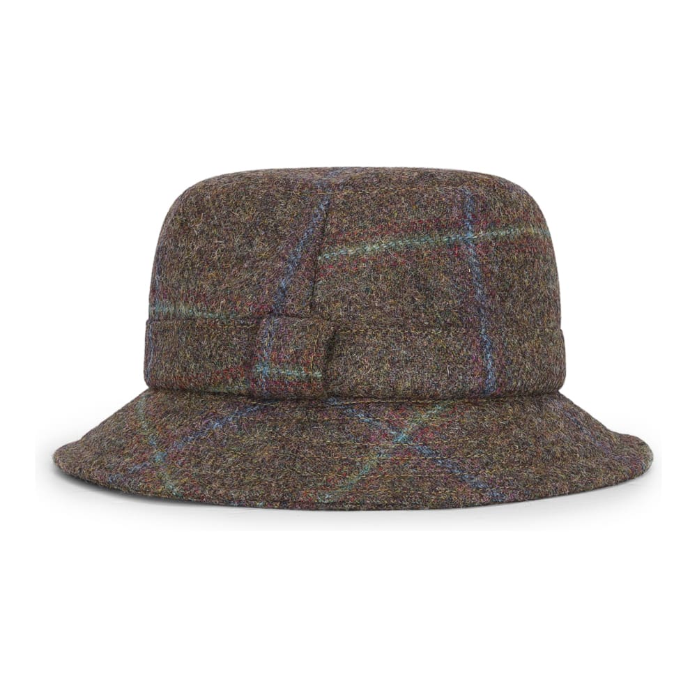 Cappello in lana marrone alla pescatora in Tweed - Wool Brown Tweed Bucket Hat