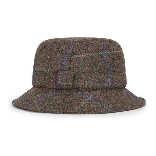 Cappello in lana marrone alla pescatora in Tweed - Wool Brown Tweed Bucket Hat