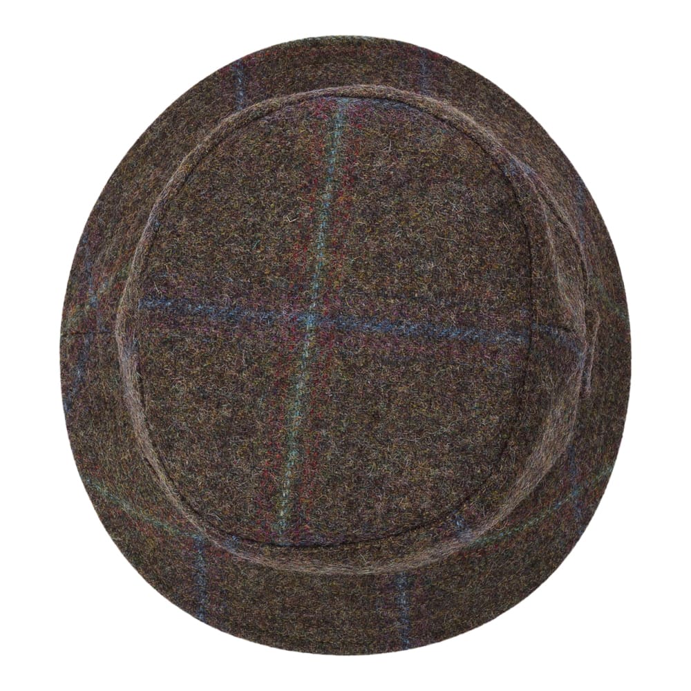 Cappello in lana marrone alla pescatora in Tweed - Wool Brown Tweed Bucket Hat