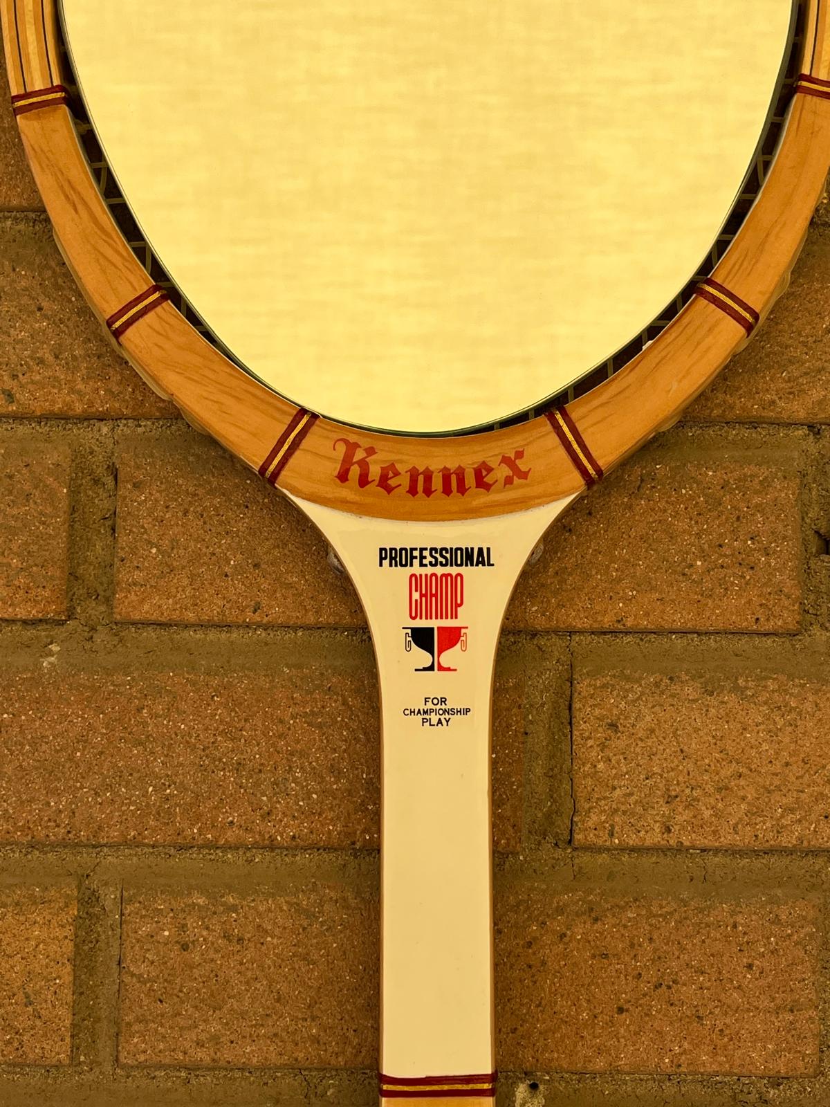 Racchetta Vintage in Legno Kennex con Specchio- Vintage Mirror tennis wood Racket