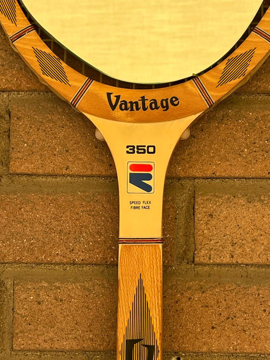 Racchetta Vintage in Legno Vantage 350 con Specchio- Vintage Mirror tennis wood Racket