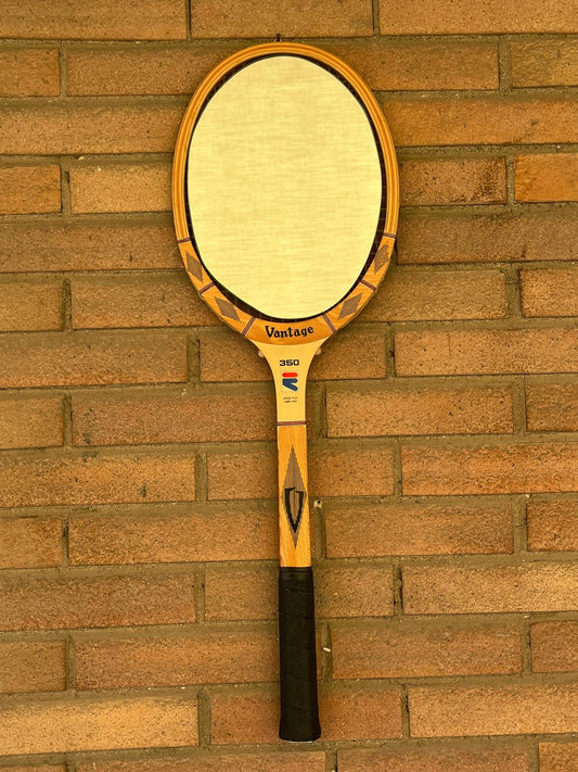 Racchetta Vintage in Legno Vantage 350 con Specchio- Vintage Mirror tennis wood Racket