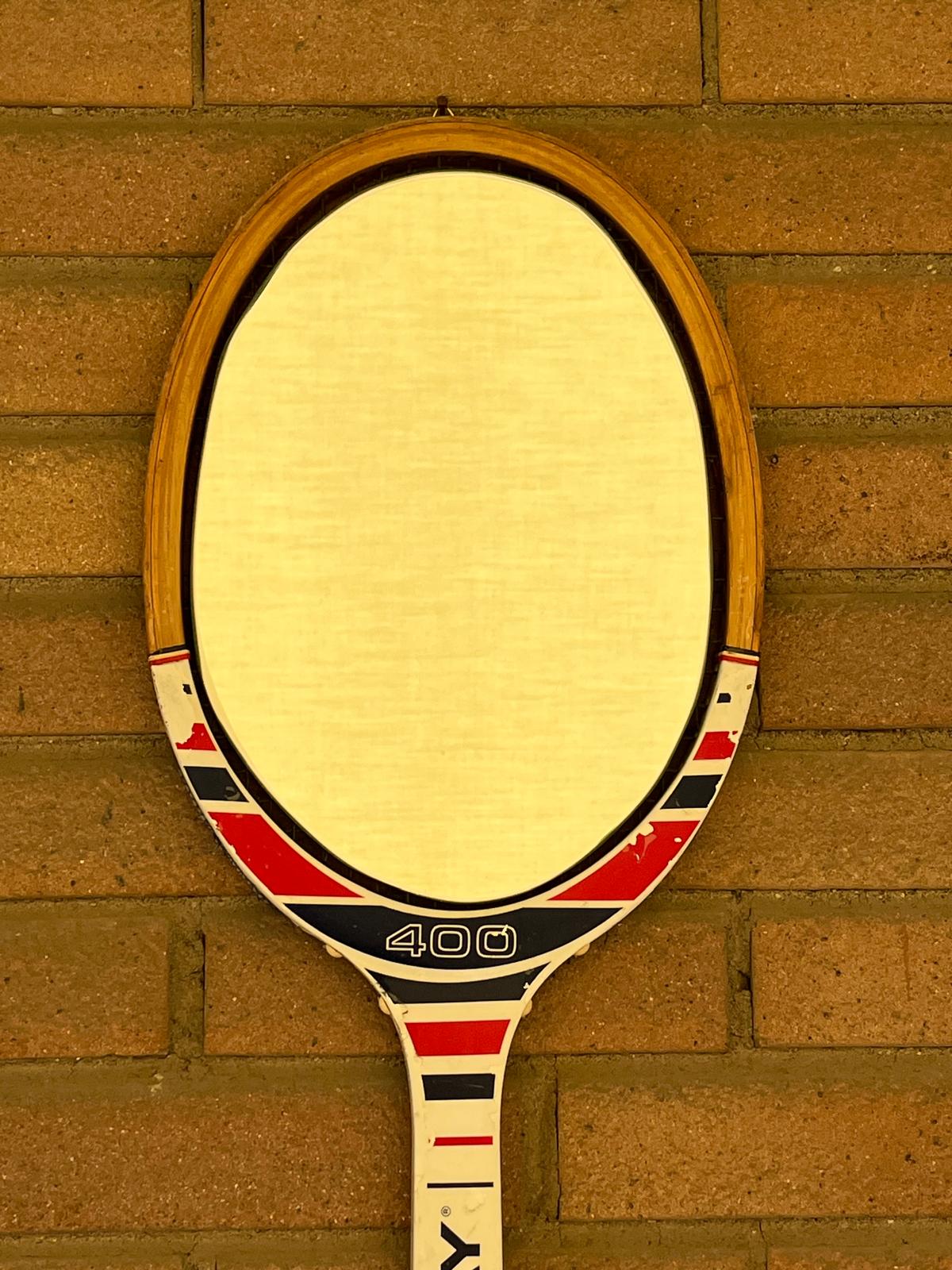 Racchetta Vintage in Legno Donnay con Specchio- Vintage Mirror tennis wood Racket