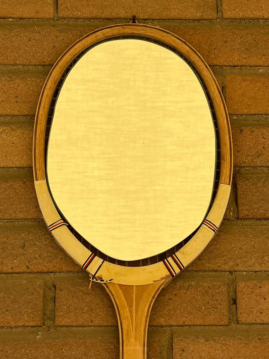 Racchetta Vintage in Legno con Specchio- Vintage Mirror tennis wood Racket