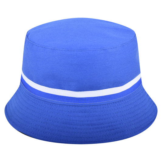 Cappello alla pescatora inglese in cotone di colore blu con banda bianca - Shop In London