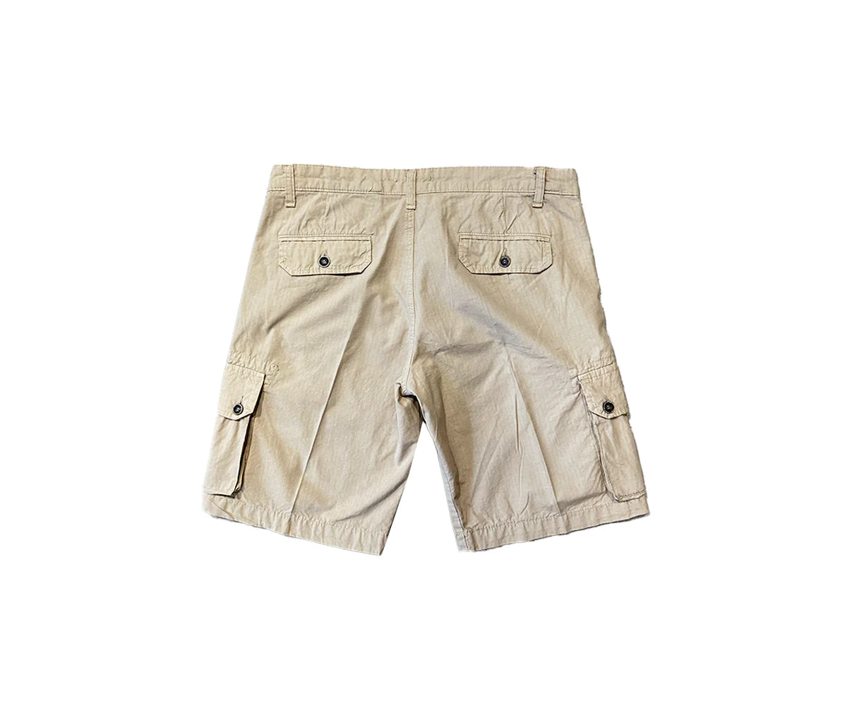 Cargo Short in cotone beige by Seadog 1990