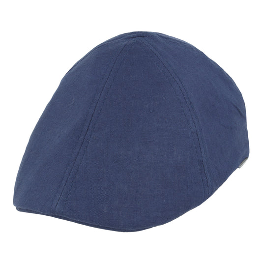 Coppola nuova inglese in lino blu scuro - New English Duckbill in linen dark navy - Shop In London
