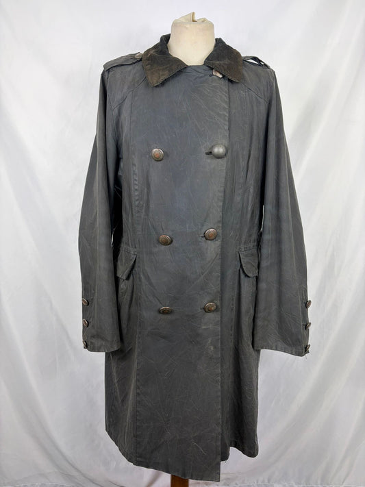 Trench Barbour blu donna modello Addington  Uk16 Navy wax lady trench uk16 tg. 44/46 - Shop In London