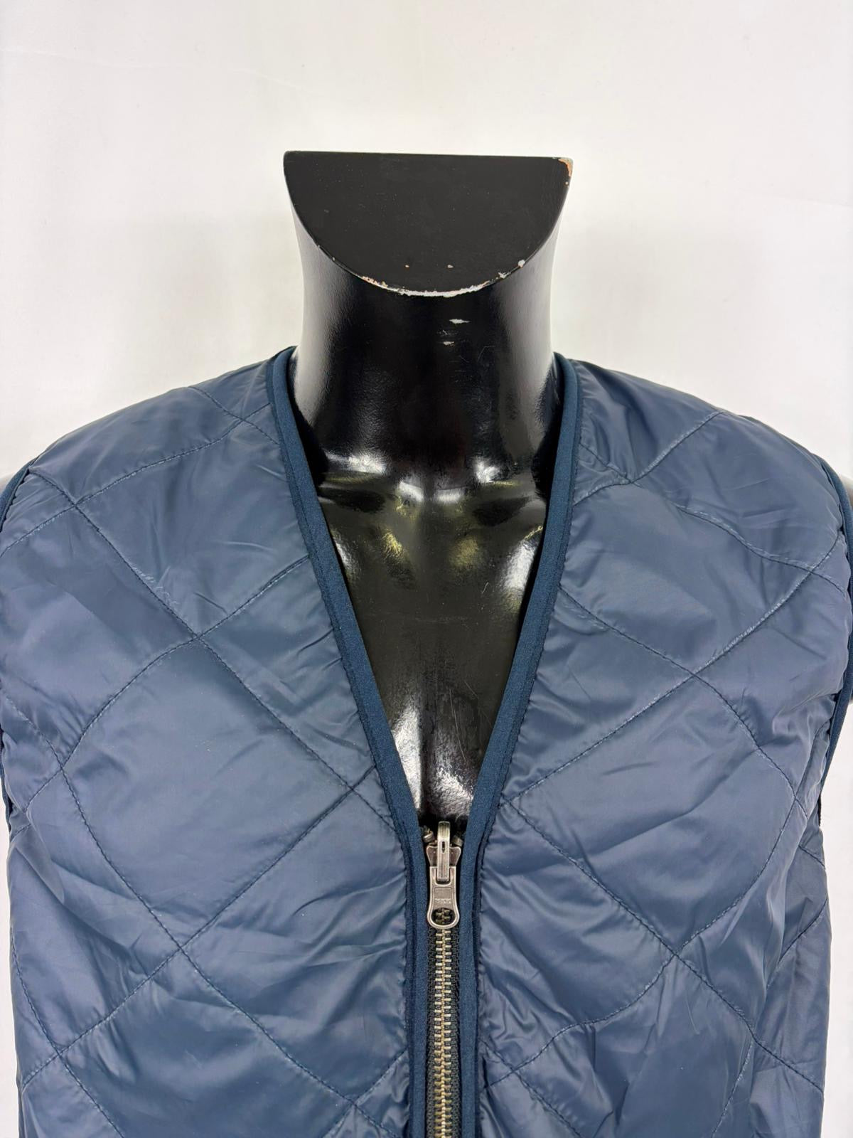 Gilet Imbottitura nuova Blu con zip compatibile per Barbour - Shop In London