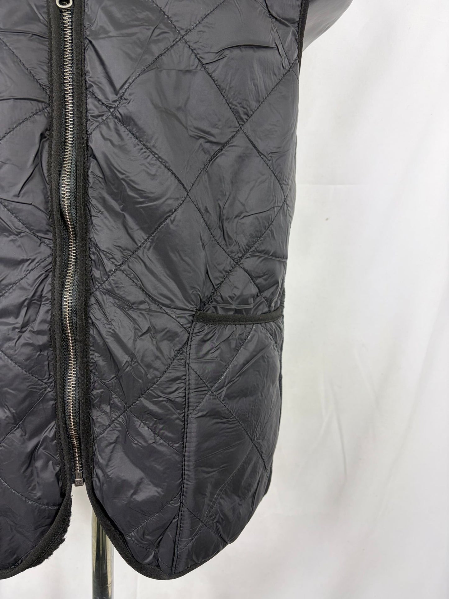 Gilet Imbottitura nuova Nera con zip compatibile per Barbour - Shop In London