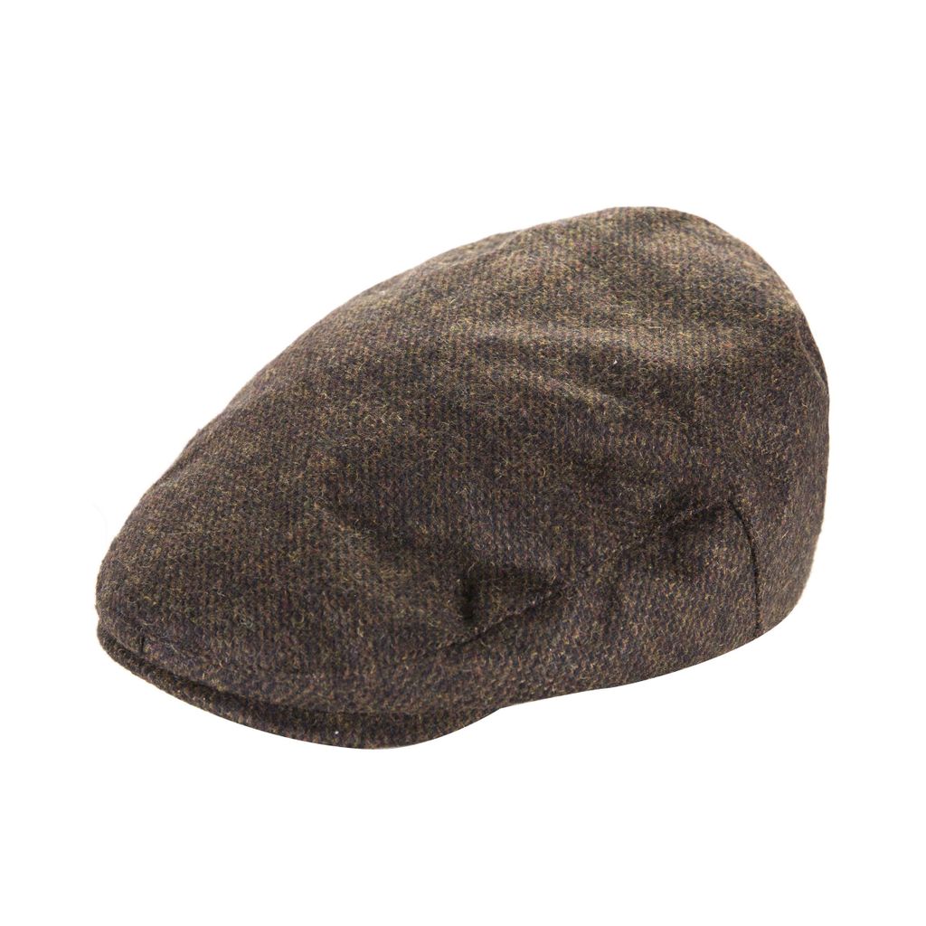 Coppola nuova inglese in tweed marrone - New English Brown Classic Tweed Flat Cap