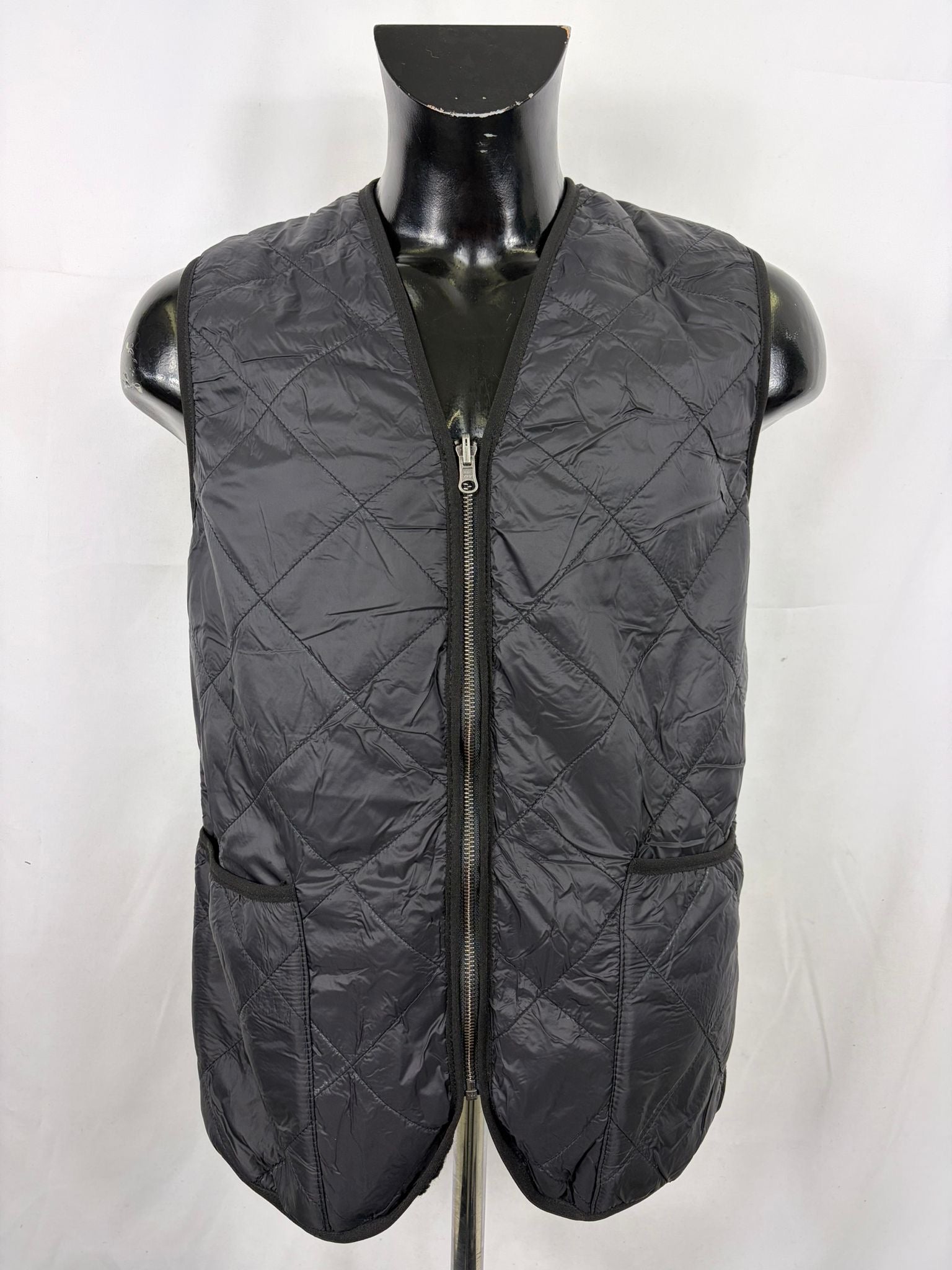 Gilet Imbottitura nuova Nera con zip compatibile per Barbour - Shop In London