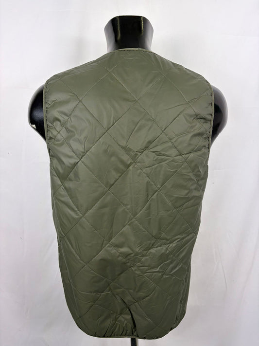 Gilet Imbottitura nuova Verde con zip compatibile per Barbour