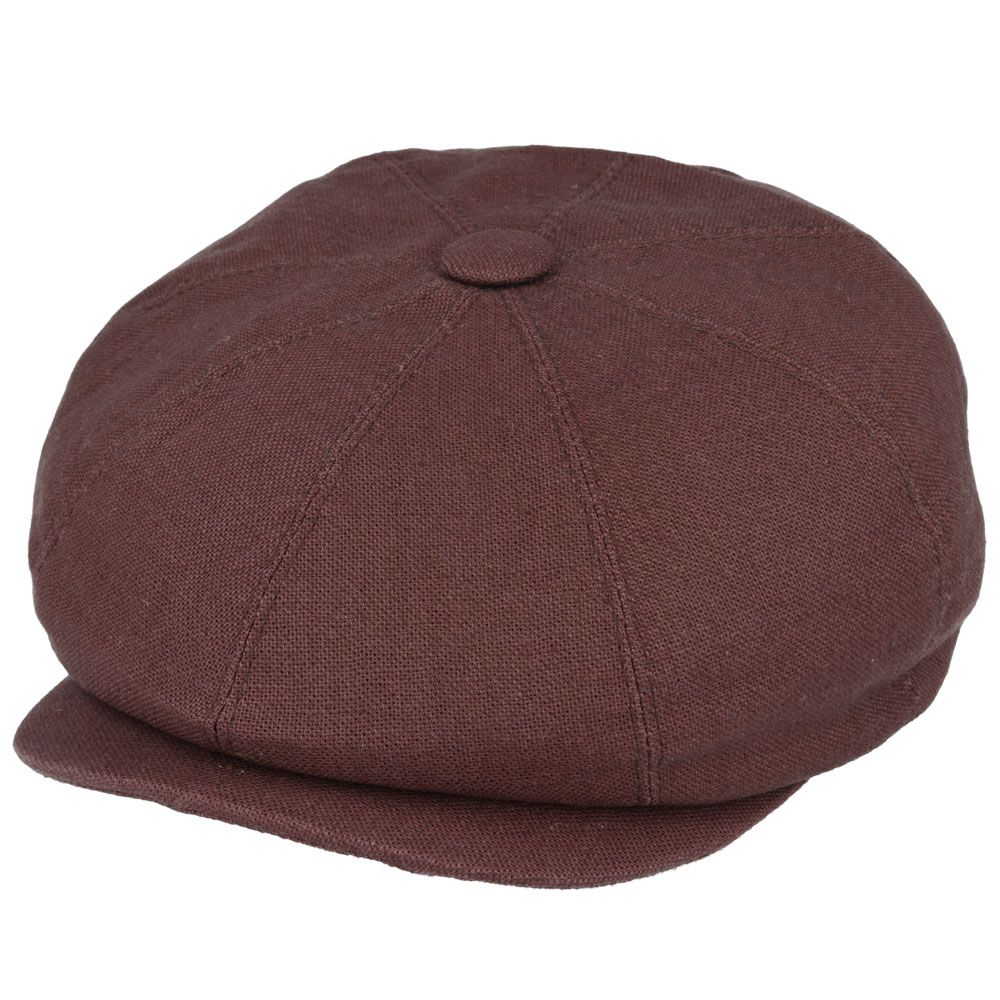 Coppola nuova inglese in lino colore marrone modello Peaky Blinders varie misure