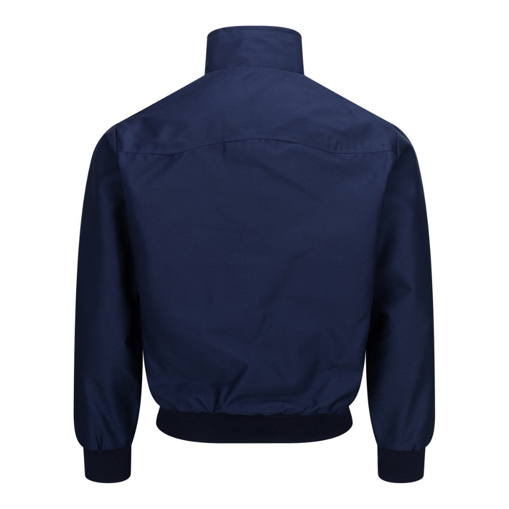Giacca Harrington blu notte da uomo in cotone Made in England - Man Navy Harrington Jacket