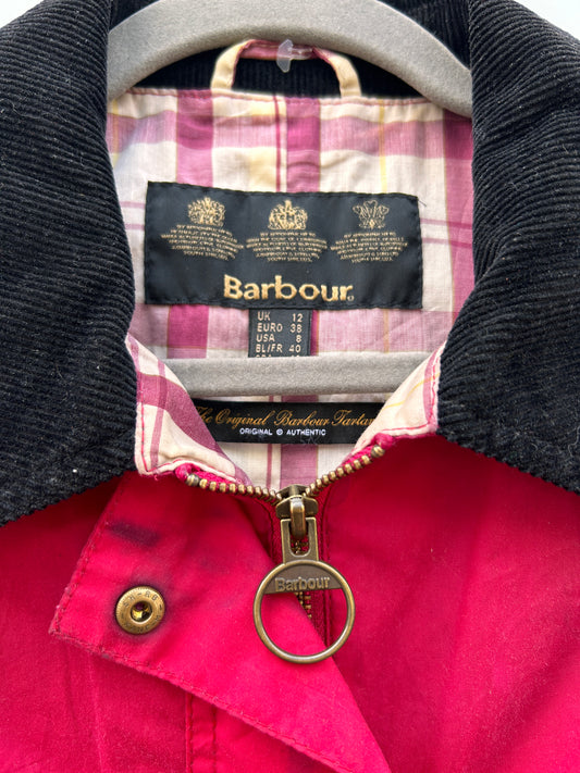 Barbour Donna Rosa Flyweight Beadnell UK12 medium Pink Lady Beadnell Jacket