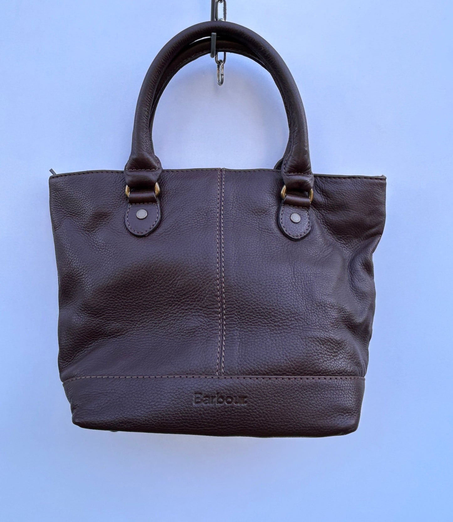 Borsa Barbour In Pelle Marrone - Brown Leather Small Shoulder Bag