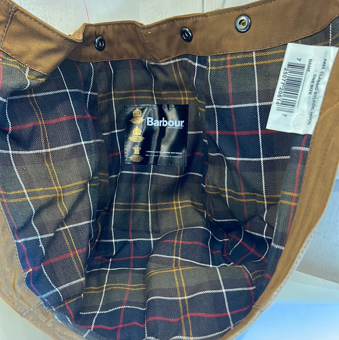 Cappuccio Cammello Barbour cerato Taglia Unica - Camel Waxed Hood