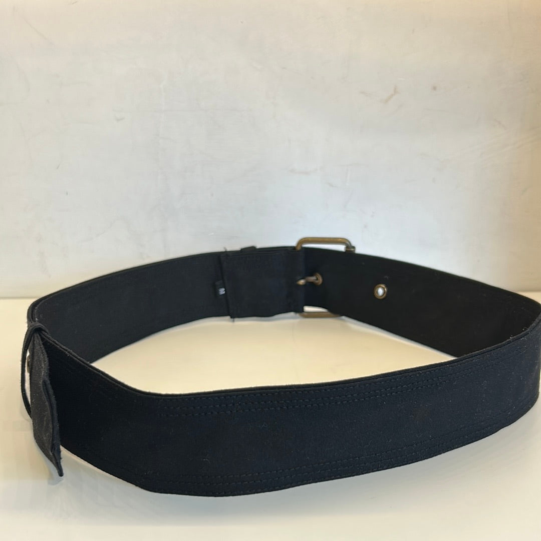 Cintura nera cerata per Barbour da moto - Black wax replacement belt