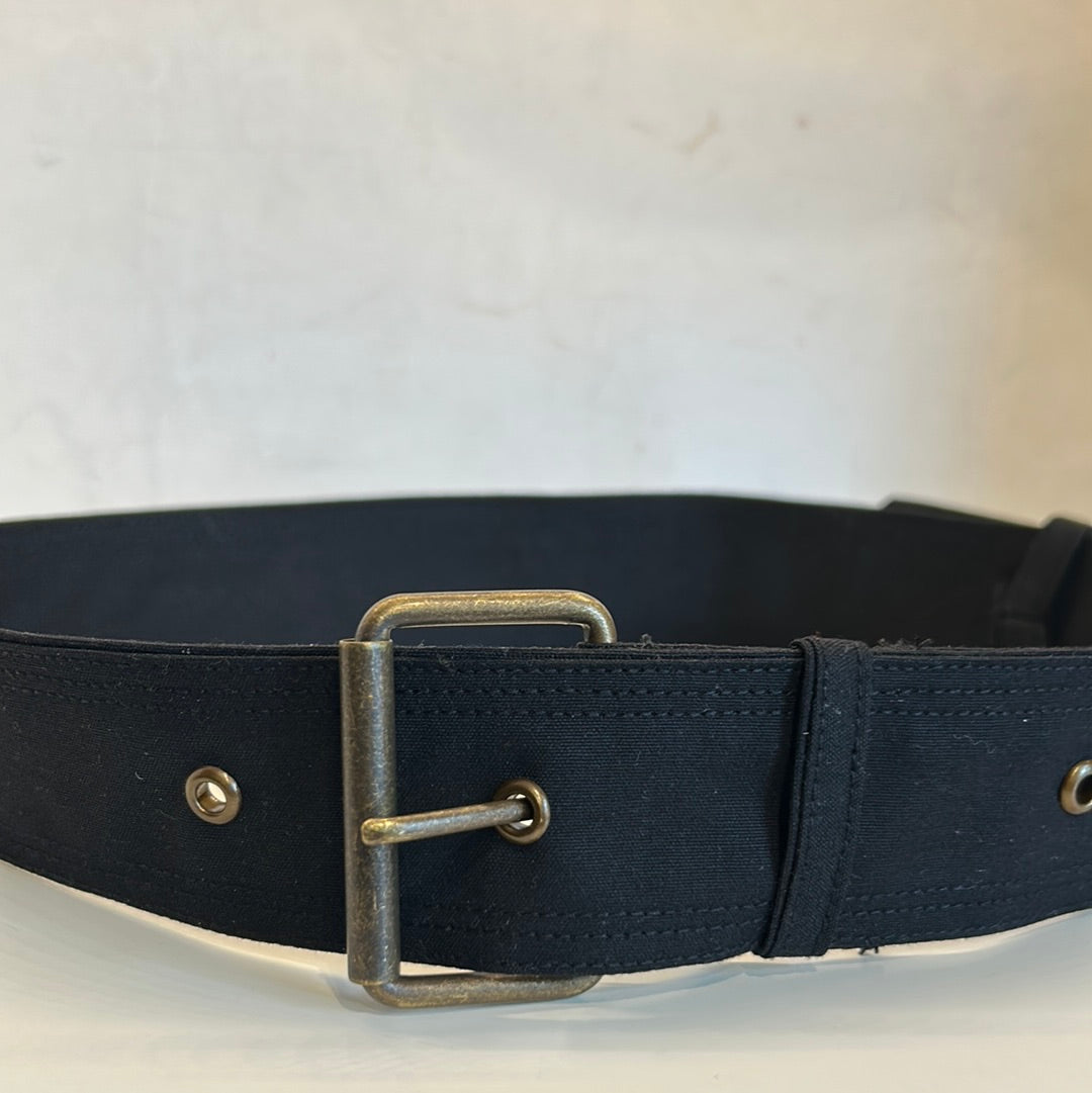 Cintura nera cerata per Barbour da moto - Black wax replacement belt