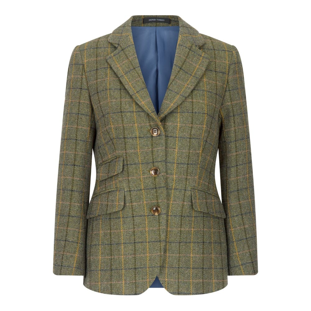 Giacca Blazer inglese da donna in tweed verde - Lady Derby Tweed Green Blazer