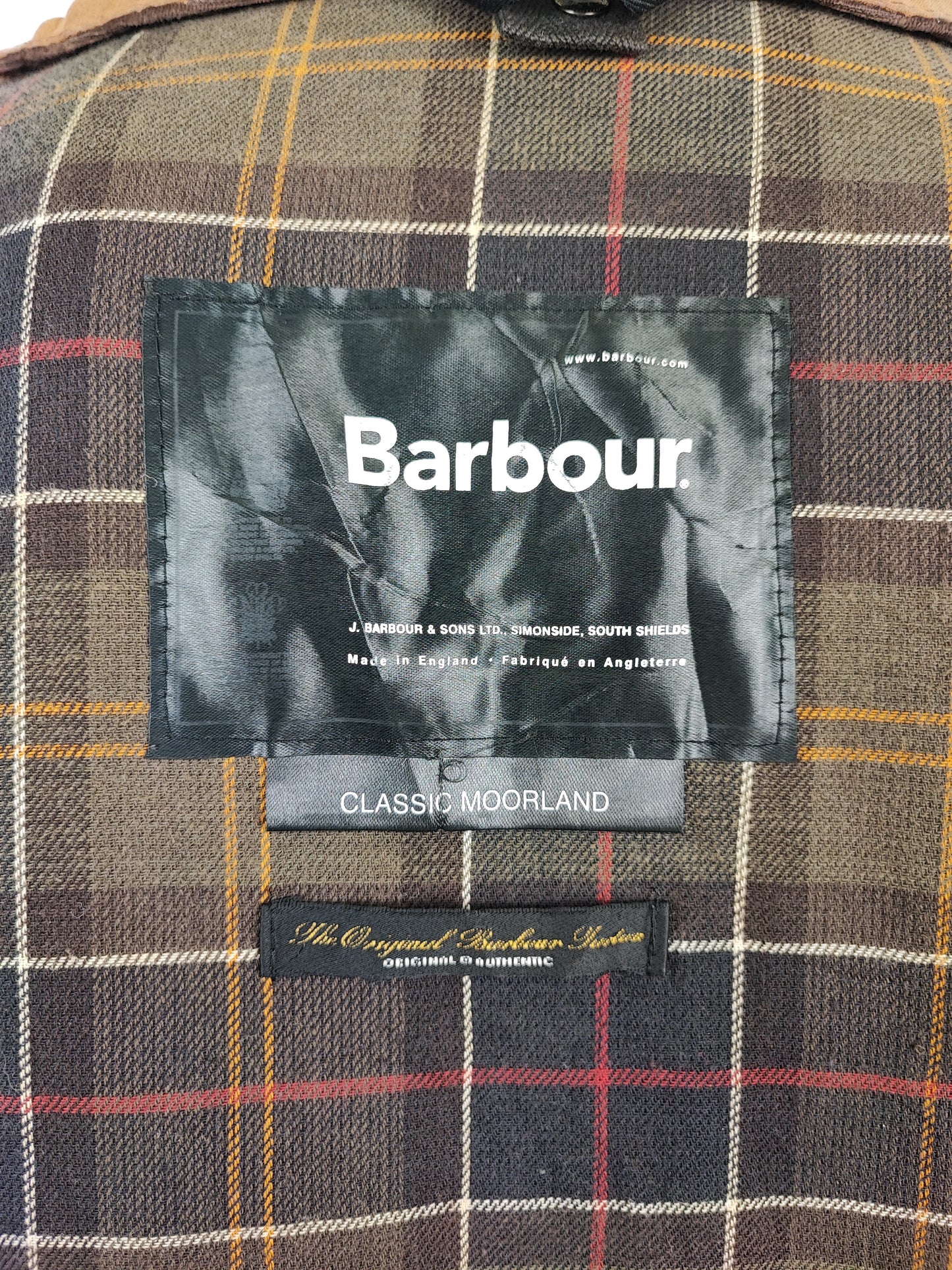 Barbour Giacca Moorland Beige C46/117 cm Xlarge - Sandstone Classic Moorland Waxed jacket Size C46