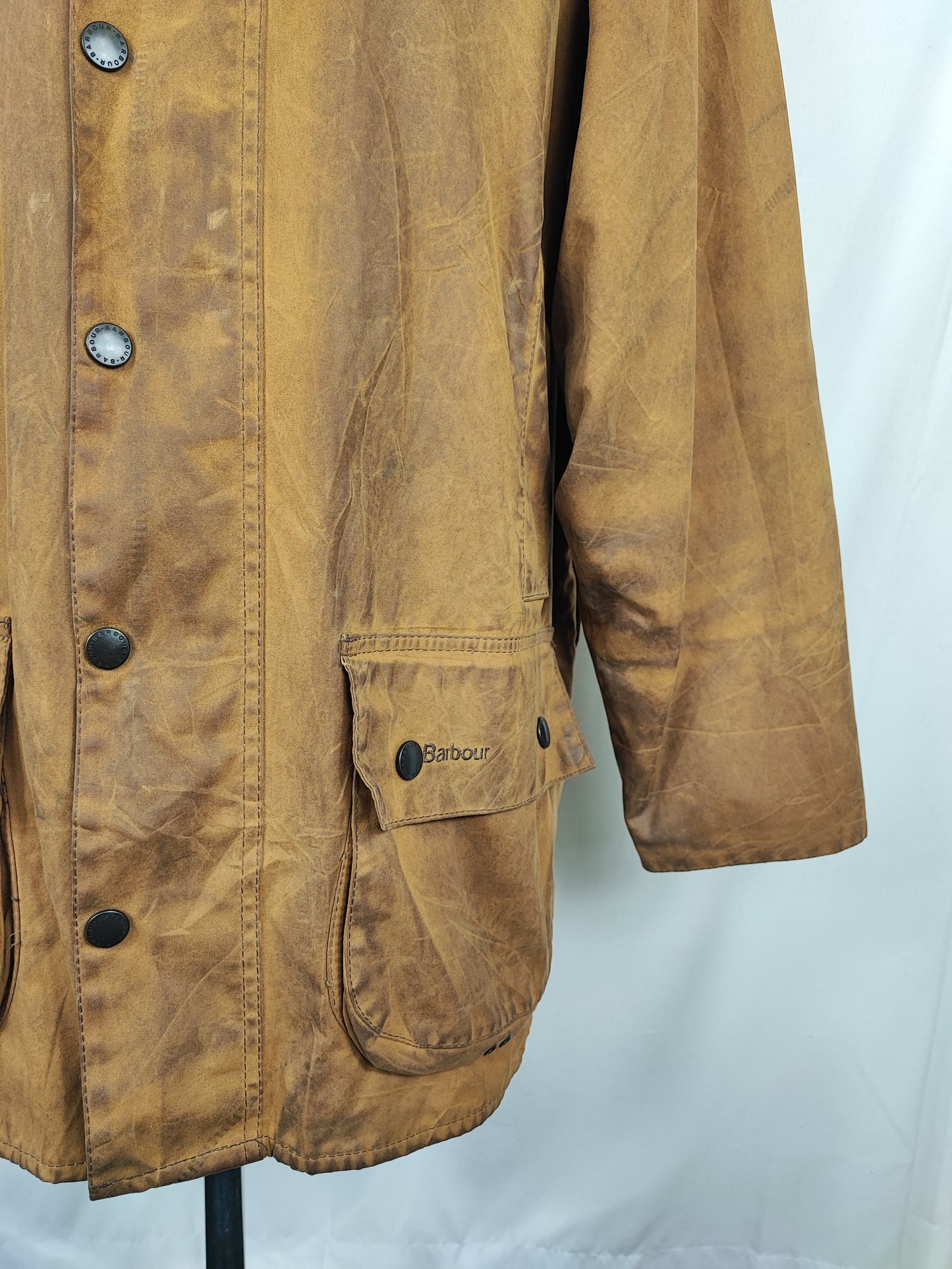Barbour Giacca Moorland Beige C46/117 cm Xlarge - Sandstone Classic Moorland Waxed jacket Size C46