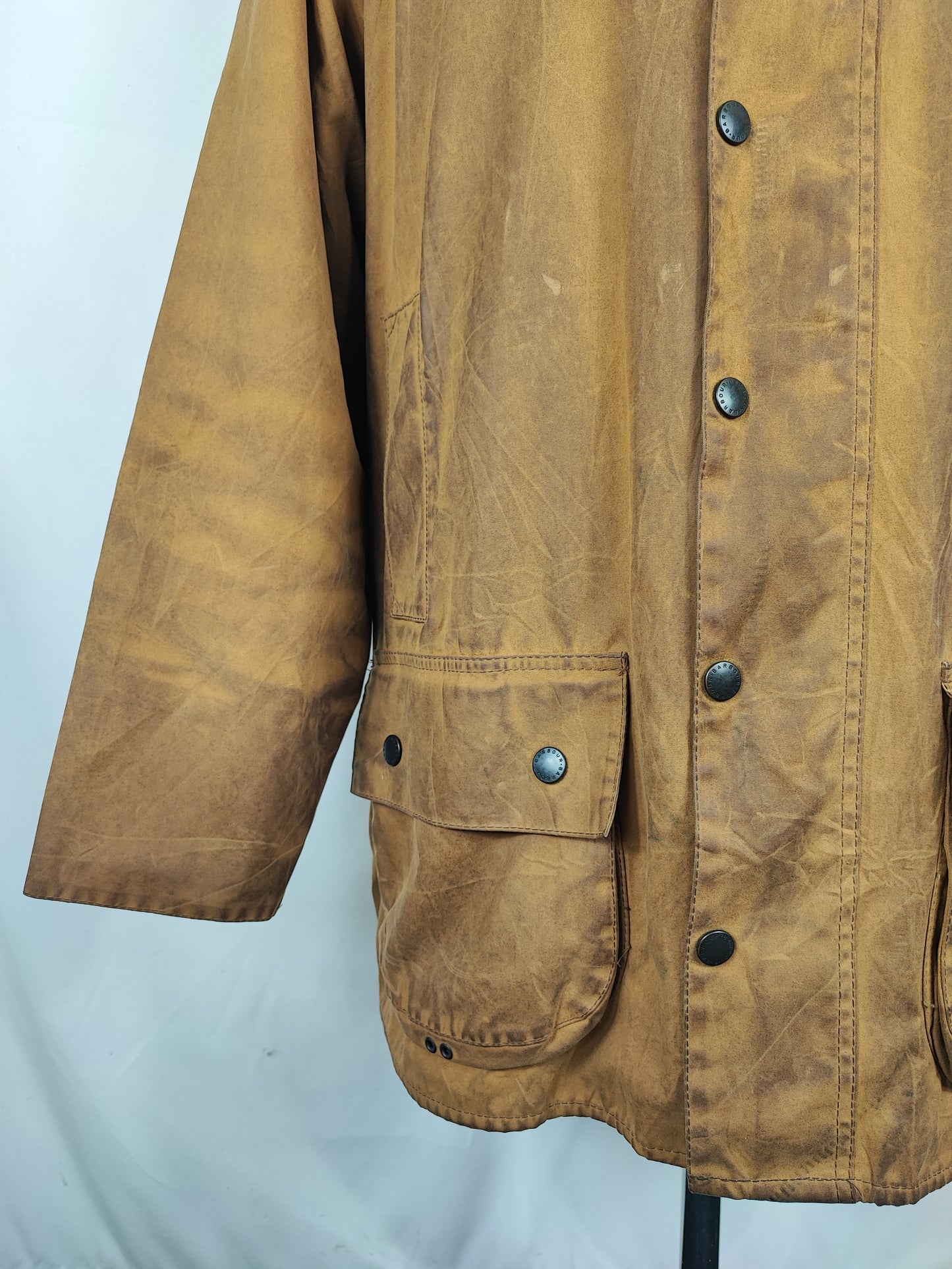 Barbour Giacca Moorland Beige C46/117 cm Xlarge - Sandstone Classic Moorland Waxed jacket Size C46