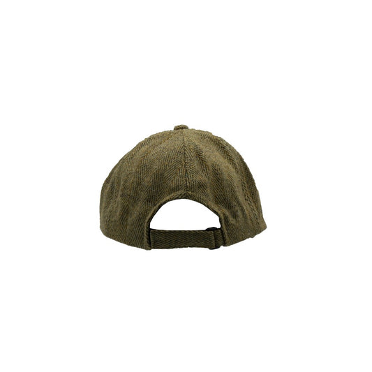 Baseball Cap nuova in tweed in lana inglese verde chiaro taglia unica