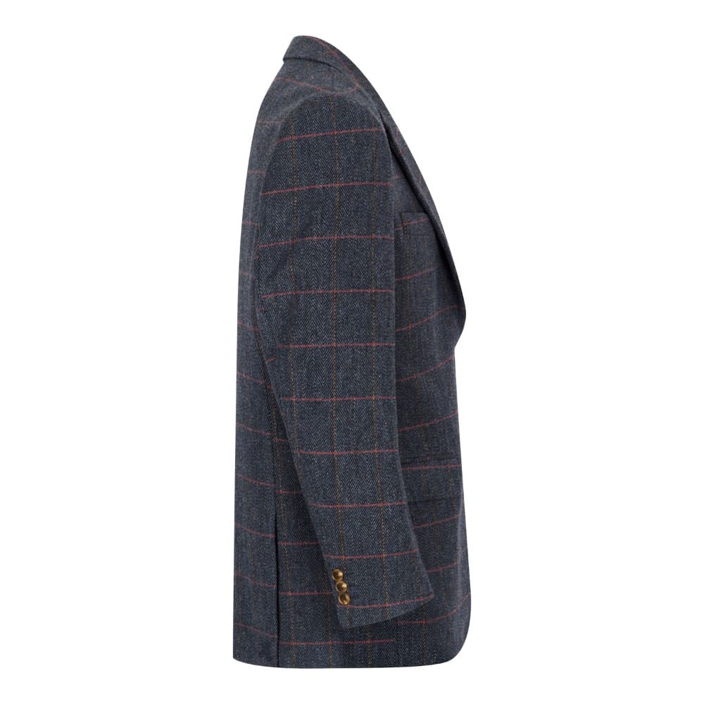 Giacca Blazer inglese in tweed blu notte - Man Windsor Navy Blazer Jacket