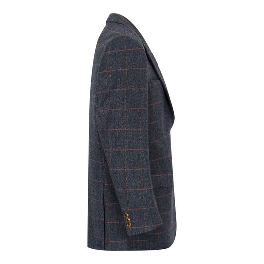 Giacca Blazer inglese in tweed blu notte - Man Windsor Navy Blazer Jacket - Shop In London