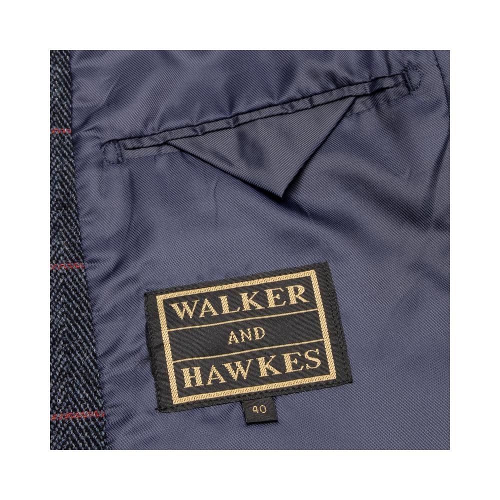 Giacca Blazer inglese in tweed blu notte - Man Windsor Navy Blazer Jacket