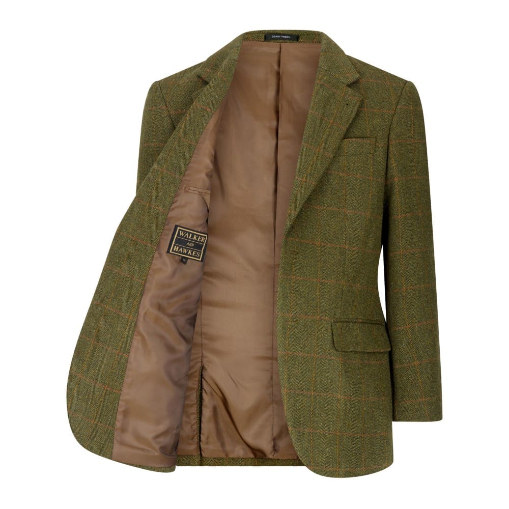 Giacca Blazer inglese in tweed verde scuro - Man Windsor Dark Sage Blazer Jacket - Shop In London