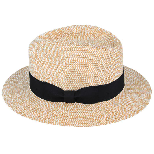 Cappello Fedora Unisex Beige inglese estivo di paglia - Summer English Paper Straw Fedora Hat - Shop In London