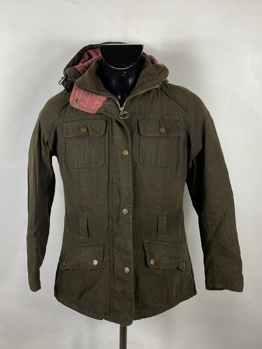 Barbour Giacca da donna oliva Medium Tg.44 Equine Lady Olive cotton jacket size uk14