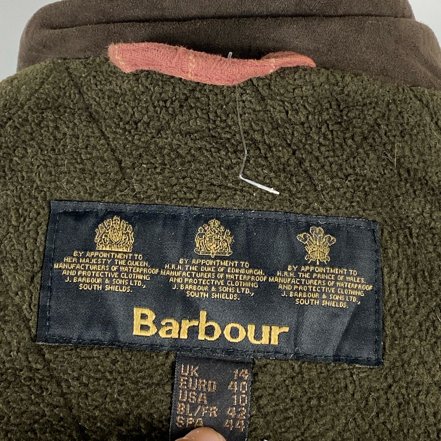 Barbour Giacca da donna oliva Medium Tg.44 Equine Lady Olive cotton jacket size uk14