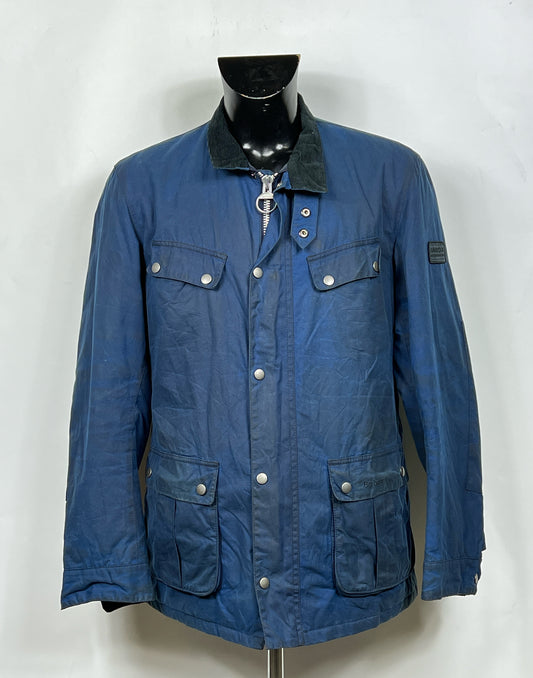 Giacca Barbour International Duke blu indigo L- Man Indigo Duke wax Jacket Size L