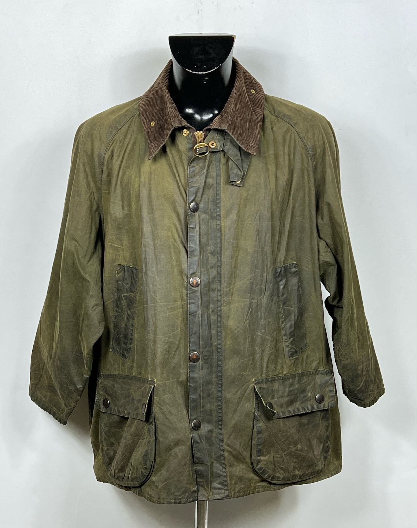 Barbour Giacca Bedale verde Vintage C50/127 CM XXL Green Waxed Bedale Jacket