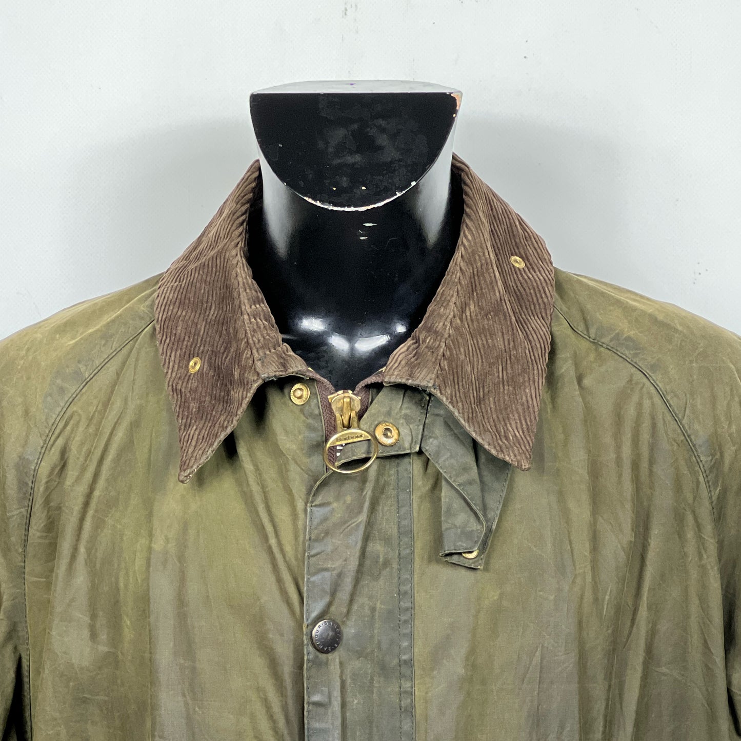 Barbour Giacca Bedale verde Vintage C50/127 CM XXL Green Waxed Bedale Jacket