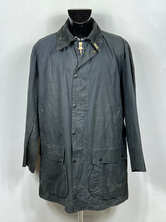 Barbour Border Blu cotone Cerato C46/117 cm Navy Border Coat Size XLarge